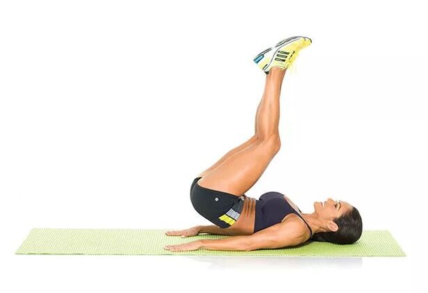 Crunch inverso ejercicio músculos abdominales